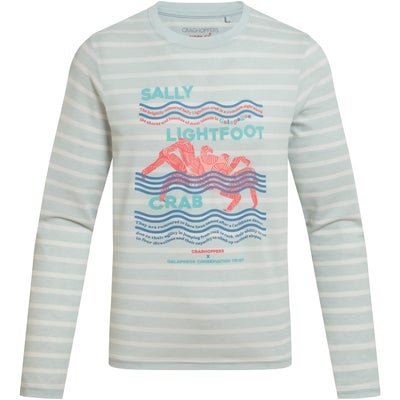 Craghoppers NosiLife Cruz  Insektsavvisende Langermet Genser, Nimbus Blue Stripe