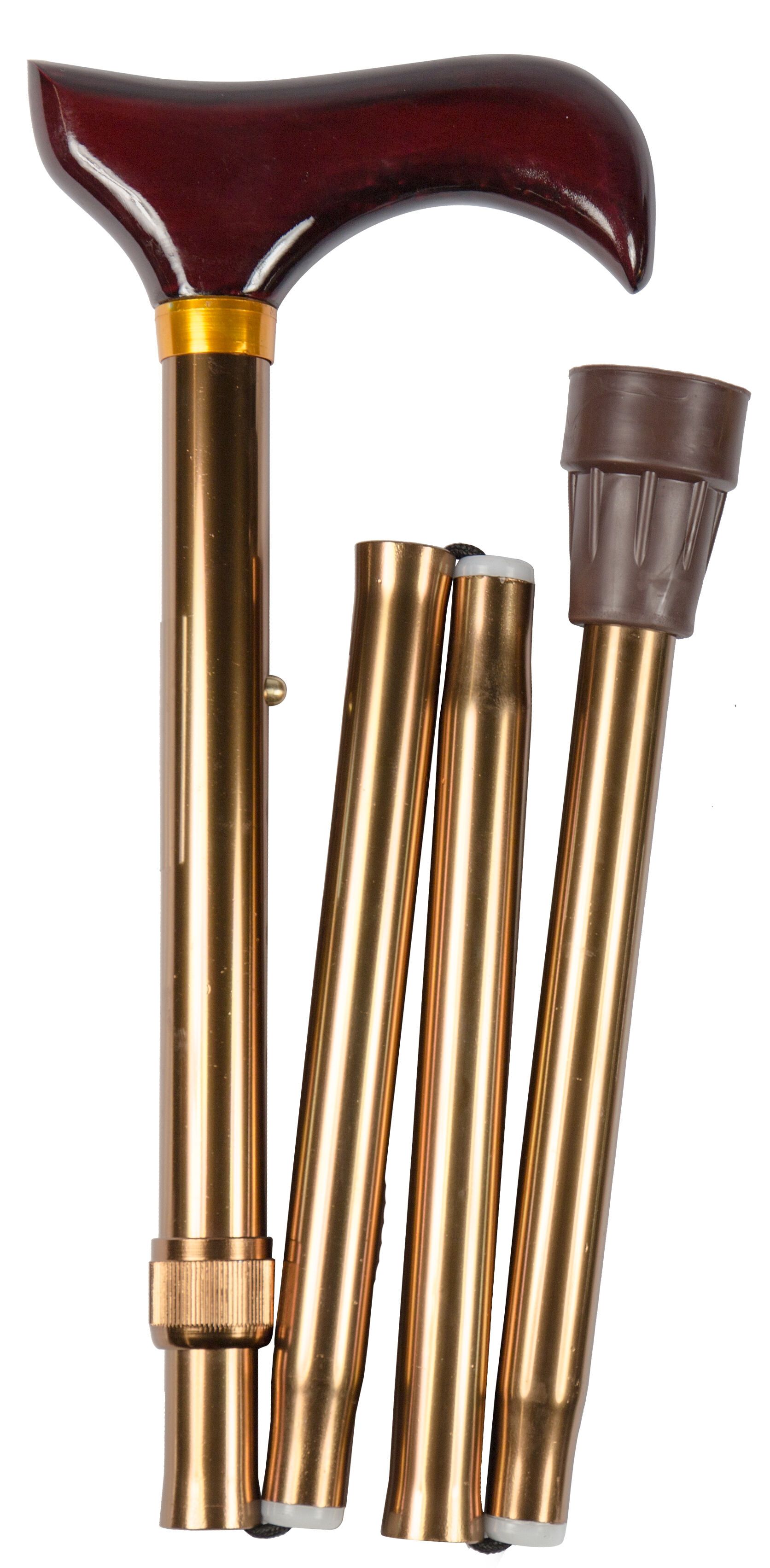 Rehaforum Reisestock RFM mit Derbygriff, höhenverstellbar bronze