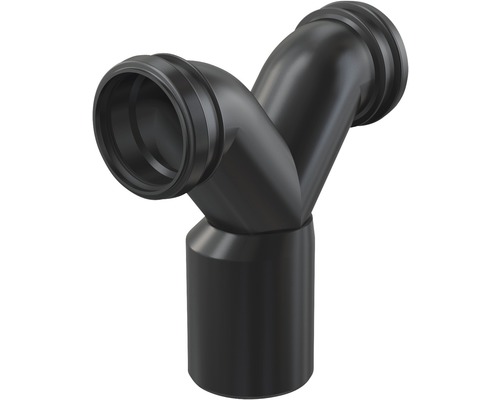 Dubbele bocht 90° Ø90/90 x Ø110 x 253 mm