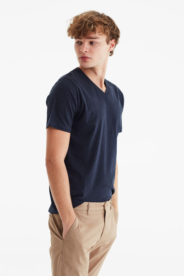 Magasin du Nord Collection Marcel 2M organisk bomuld T-shirt Navy melange