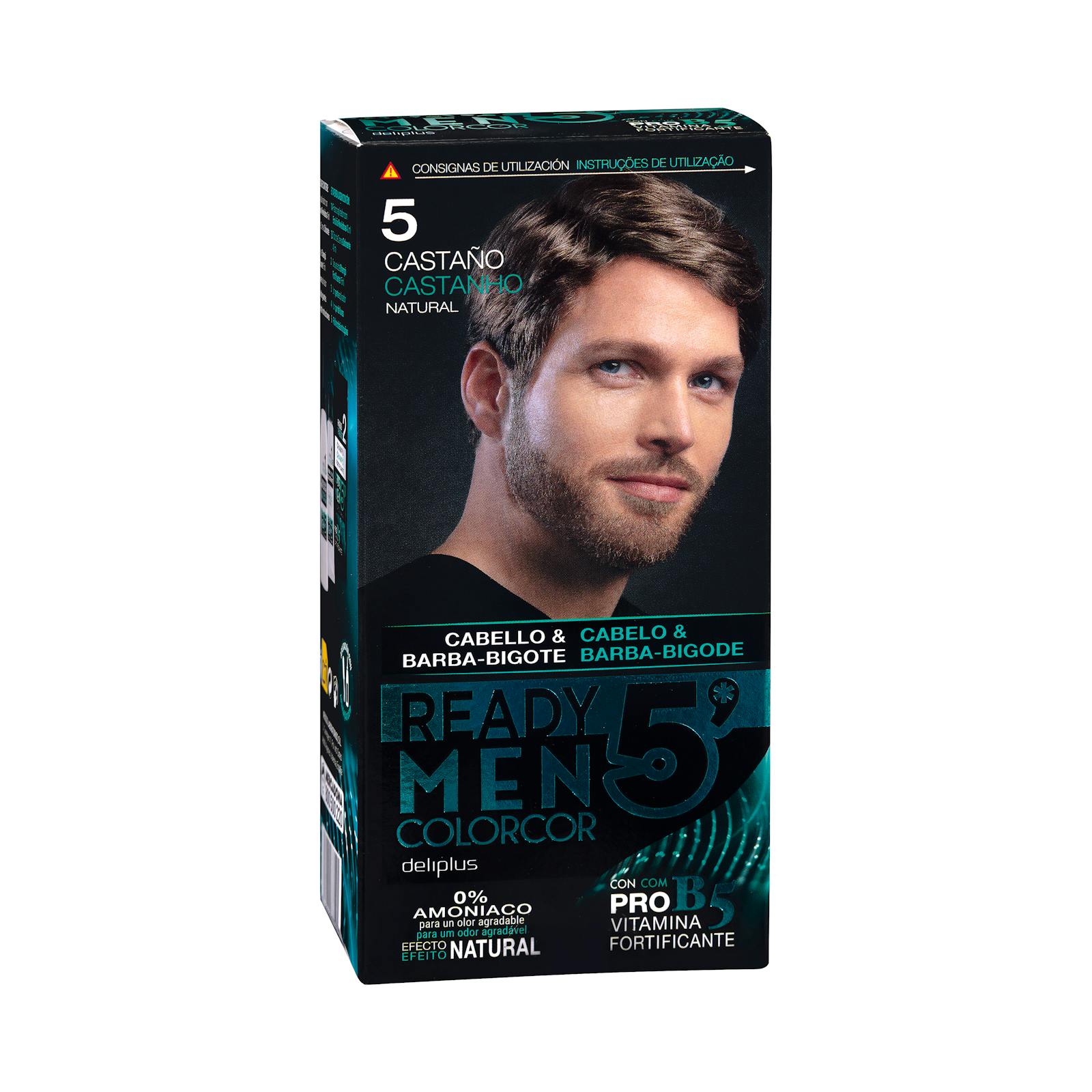 Colorcor Teinture pour cheveux homme 0 % ammoniaque 5 Brun naturel