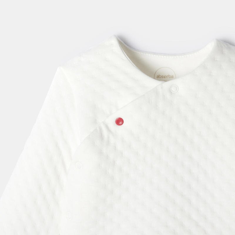 Ensemble en maille tubique blanc naissance Absorba Blanc