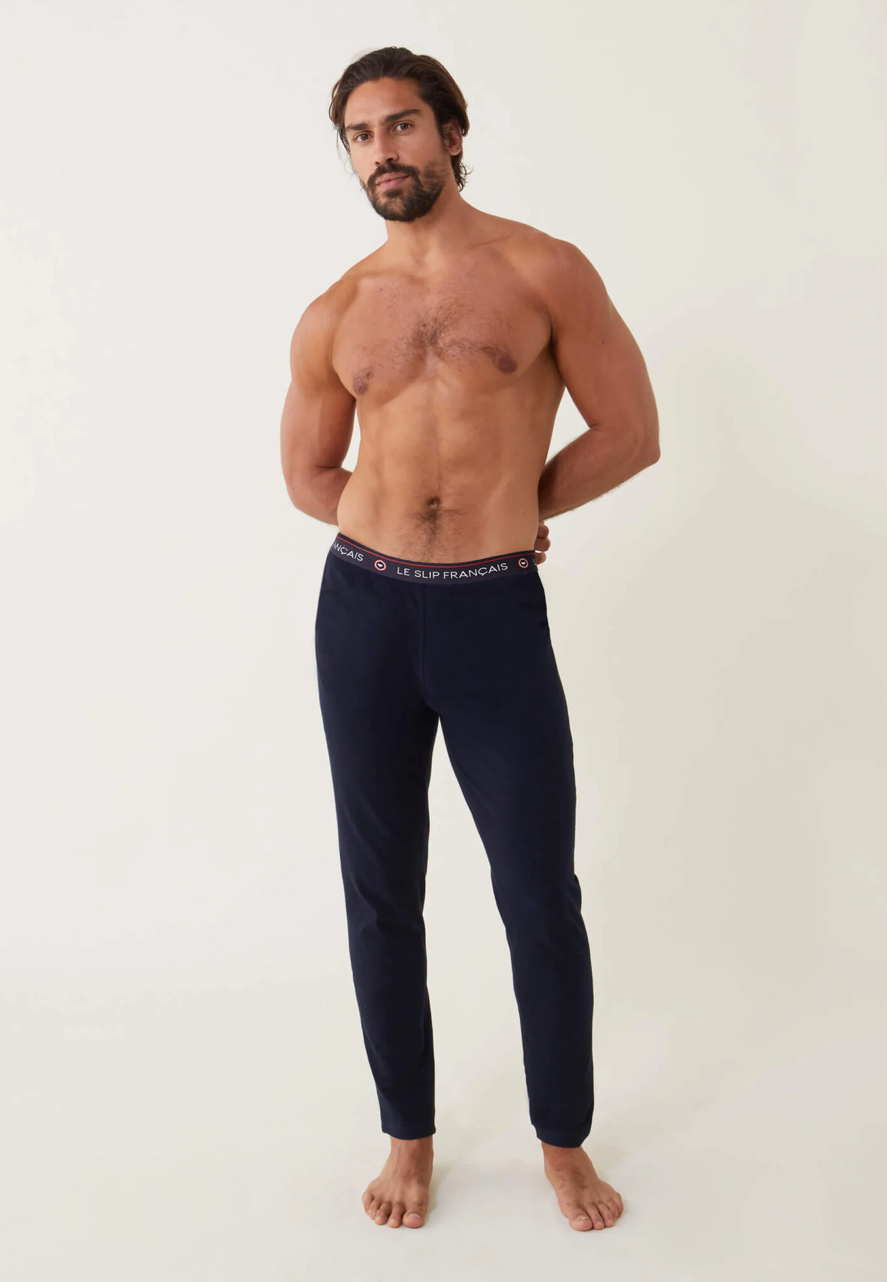 Bas de pyjama en coton-Indomptable Marine