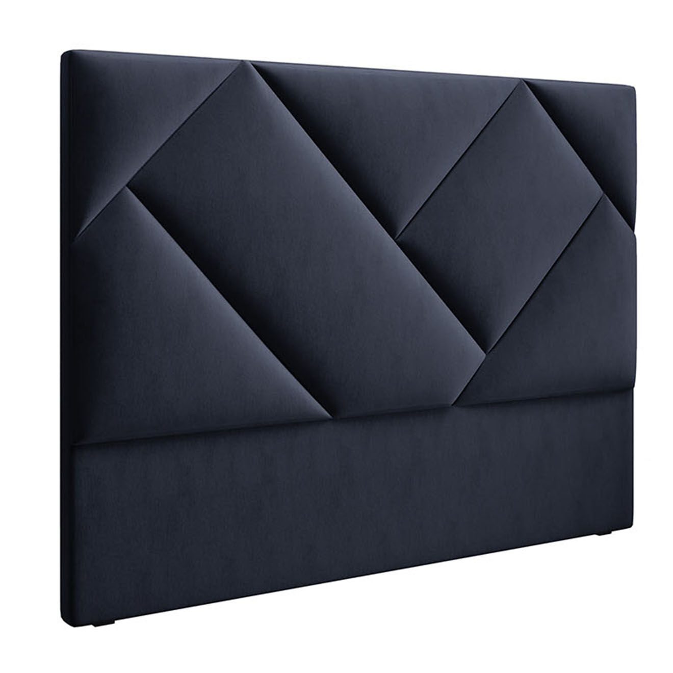 Intérieurs 86 Tête de Lit En Velours Haussmann bleu foncé - 140 cm