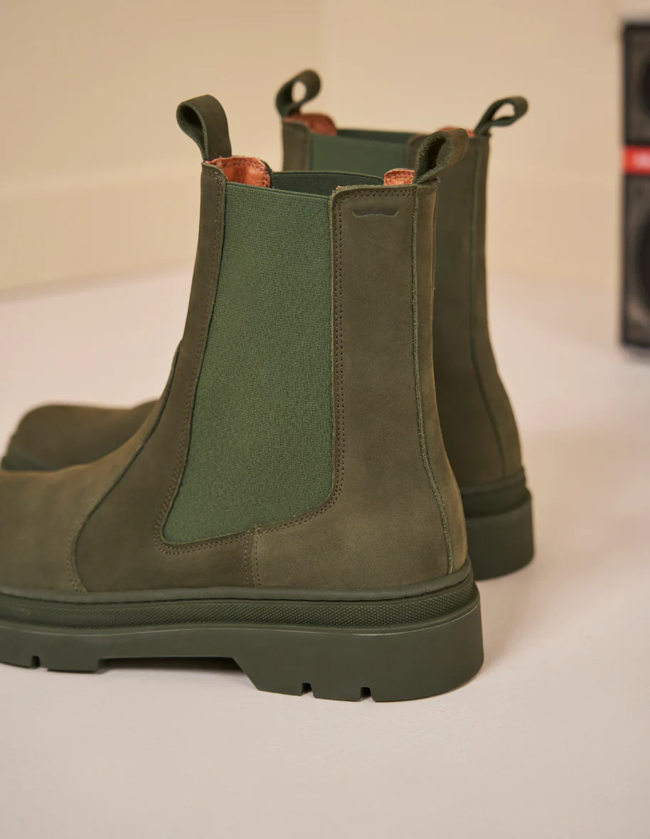 Bottines Thomas - Nubuck kaki