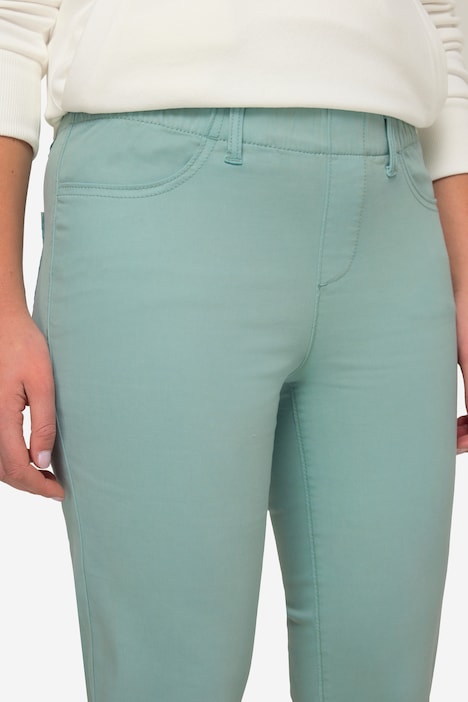 7/8-Slimhose, schmale Passform, 4-Pocket, Fransensaum, mit recyceltem Polyester