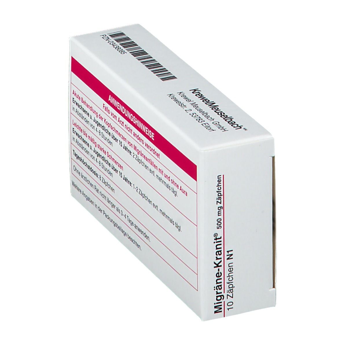 Migräne-Kranit® 500 mg Zäpfchen