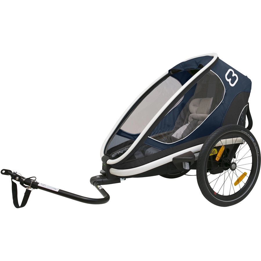 hamax Kinderfahrradanhänger Outback ONE mit Rückenlehnenverstellung blau
