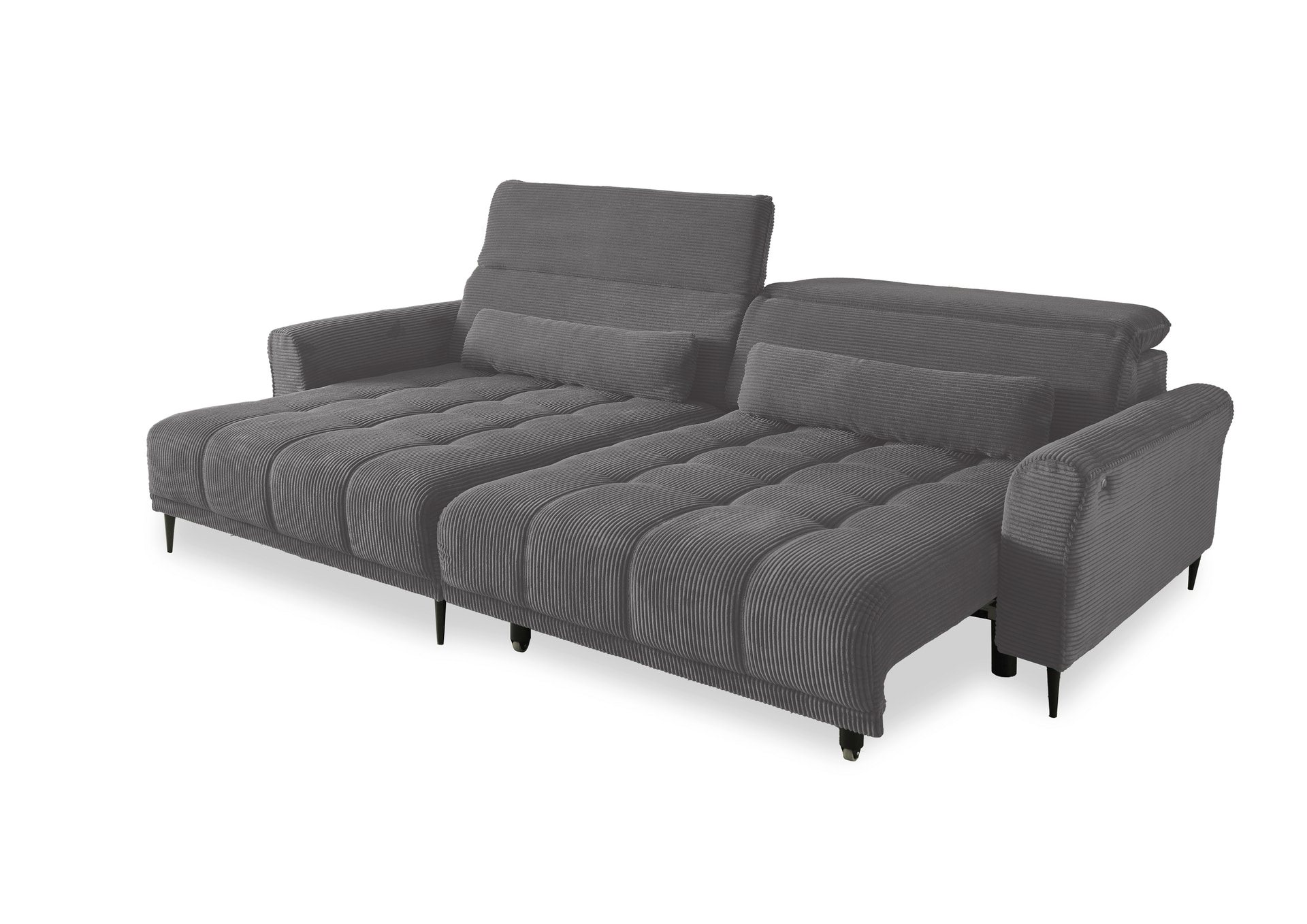 Ecksofa RAY 179 x 277 Cord dunkelgrau