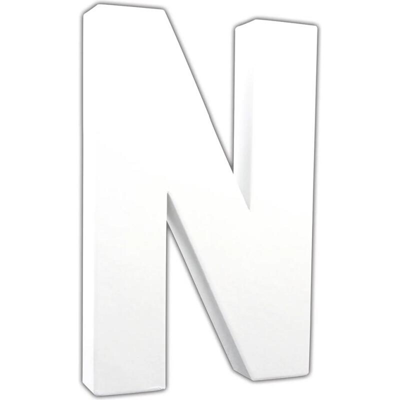 Lettre N 20,5cm - Blanc