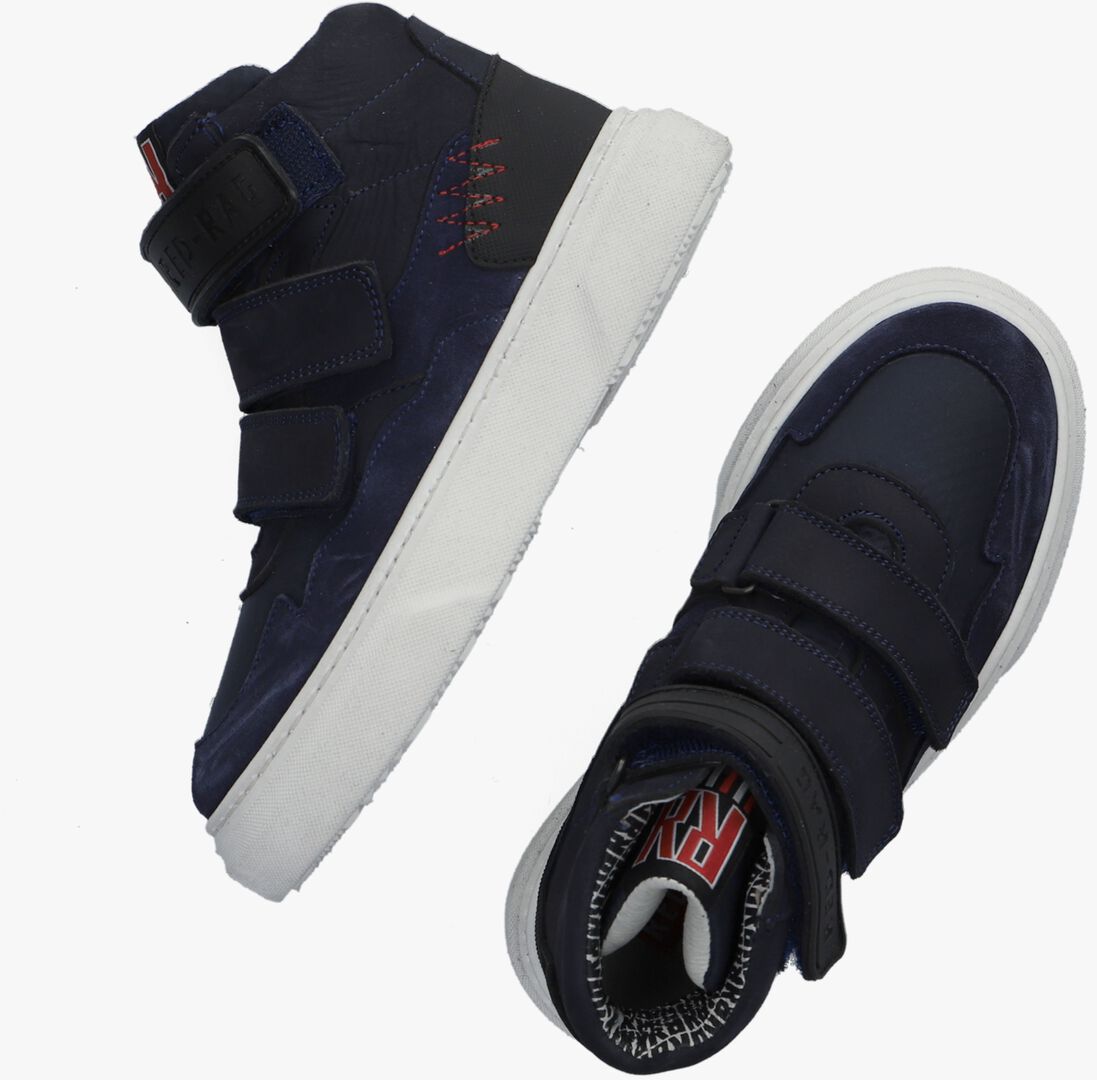 RED-RAG blauwe red-rag hoge sneaker 13499