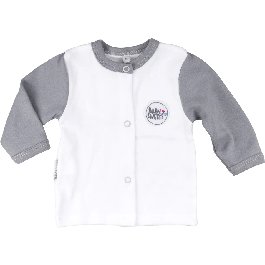 Baby Sweets 2tlg Set Strampler + Shirt I love Mama & Papa weiß grau
