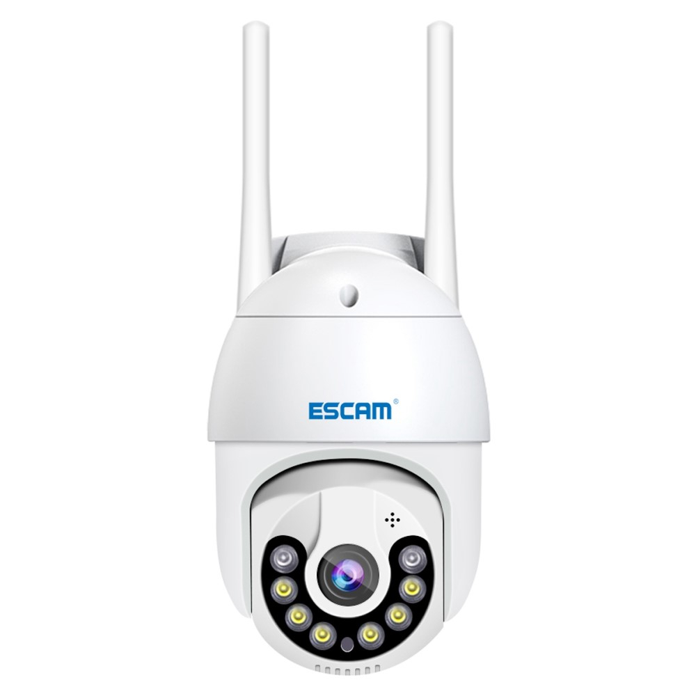 PTZ WiFi IP Kamera (8MP) 4K 2160p Infrarot LED's Nachtsichtfunktion / Micro SD / Ethernet LAN / Wandhalterung für iOS/Android (IP66) - Weiss