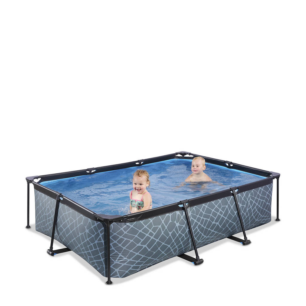 Frame Pool 220x150x60cm (12v Cartridge filter) - Grijs