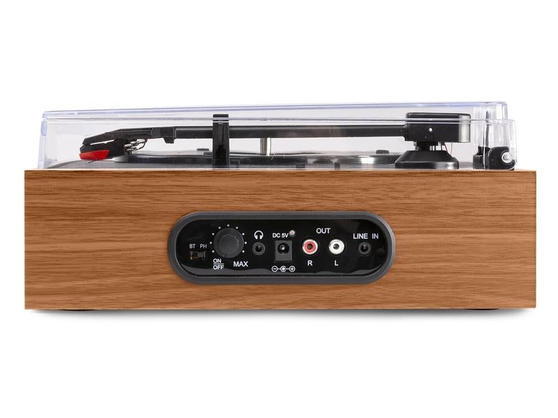 Fenton Plattenspieler mit Bluetooth RP170L Braun Retro Plattenspieler mit Bluetooth