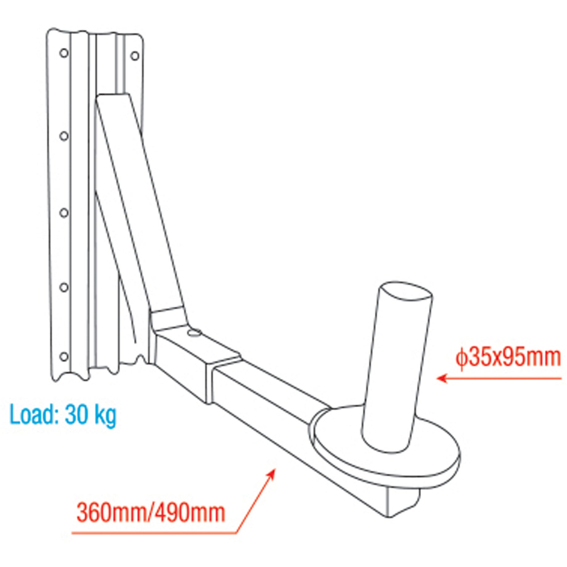 Showgear muurbeugel voor luidspreker 40 kg
