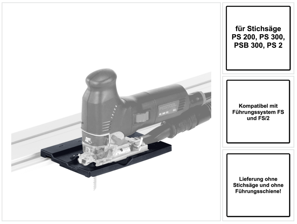 Festool FS-PS/PSB 300 geleidegeleider (490031) voor decoupeerzagen PS 200, PS 300, PSB 300, PS 2 met FS- en FS/2-geleidingssysteem