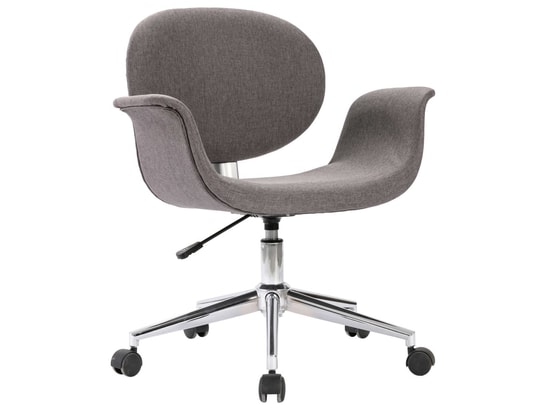 VIDAXL - Chaise de bureau Chaise pivotante de bureau gris tissu