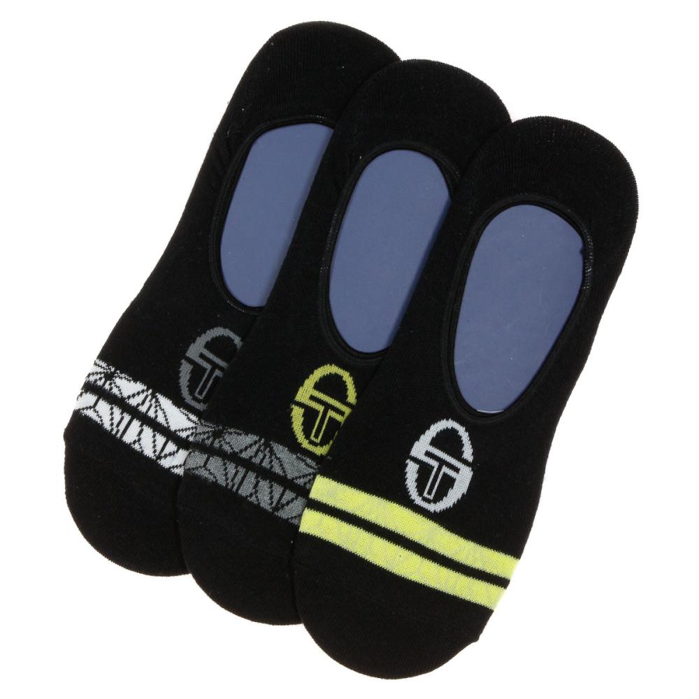 Sergio Tacchini x3 paires de chaussettes invisibles noires mixte Sergio Tacchini