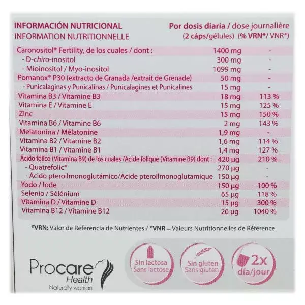 Procare Health Ovosicare Fertility 60 cápsulas