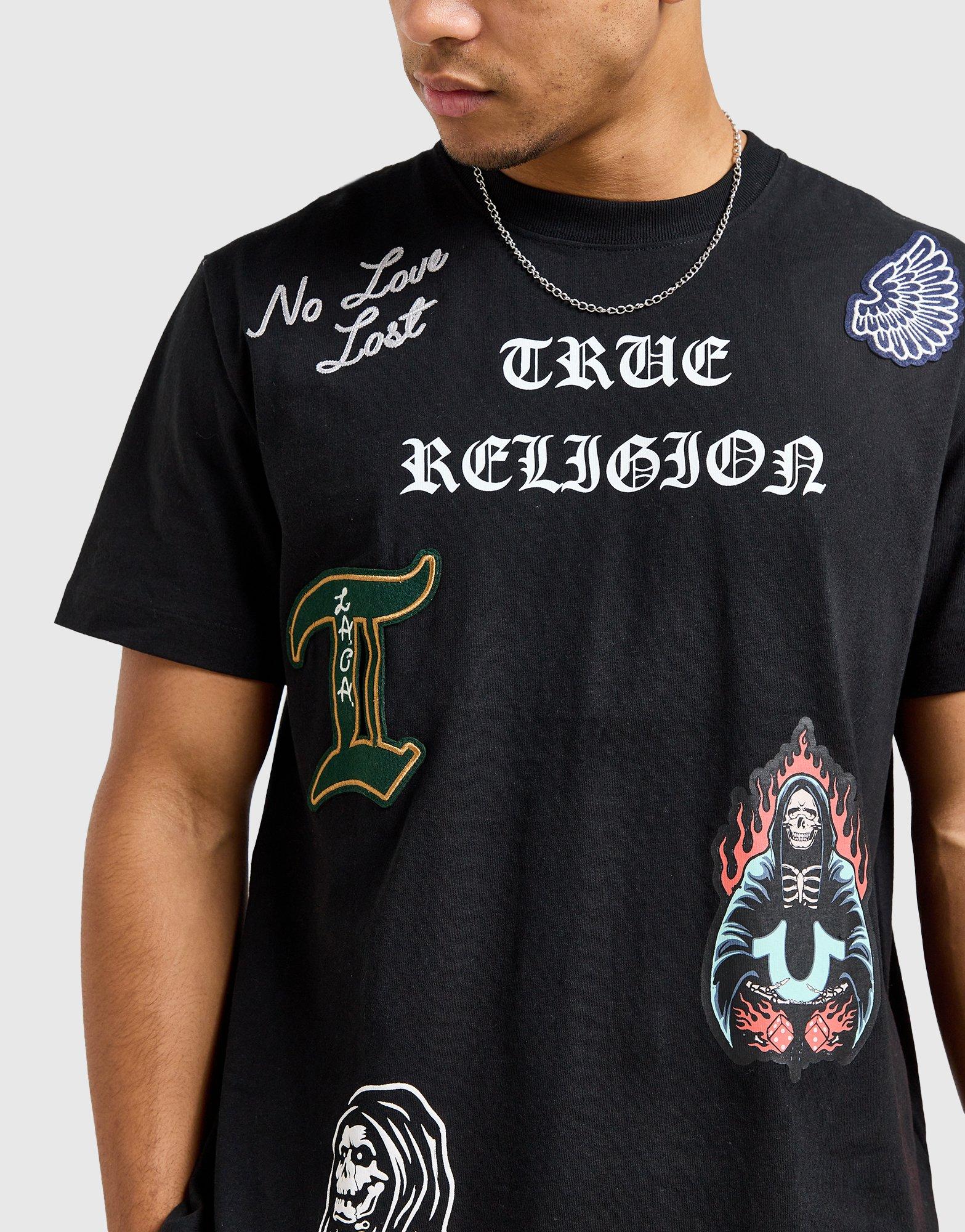 True Religion T-shirt Patch Homme