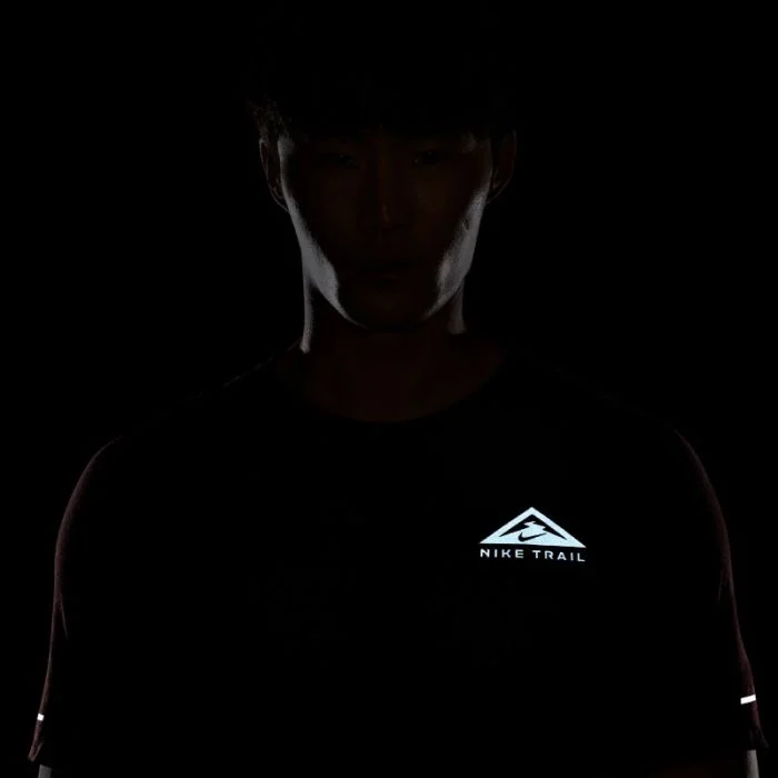 Nike Herre T-shirts Dri-FIT Solar Chase Short Sleeve Tee Rød