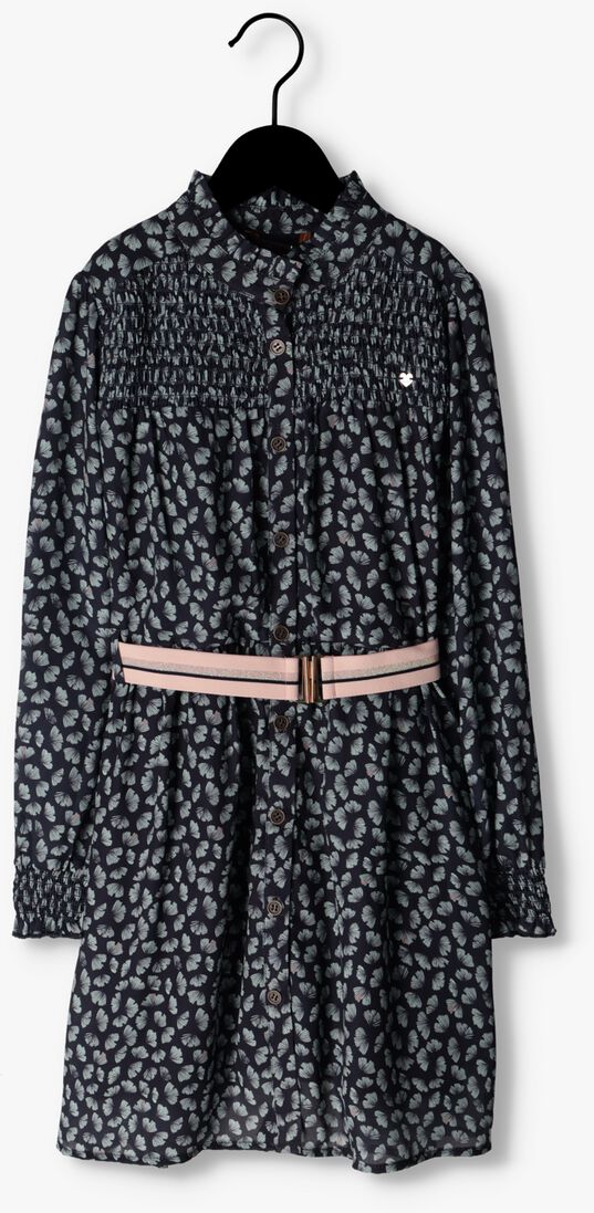 NONO donkerblauwe nono mini jurk milau button up dress