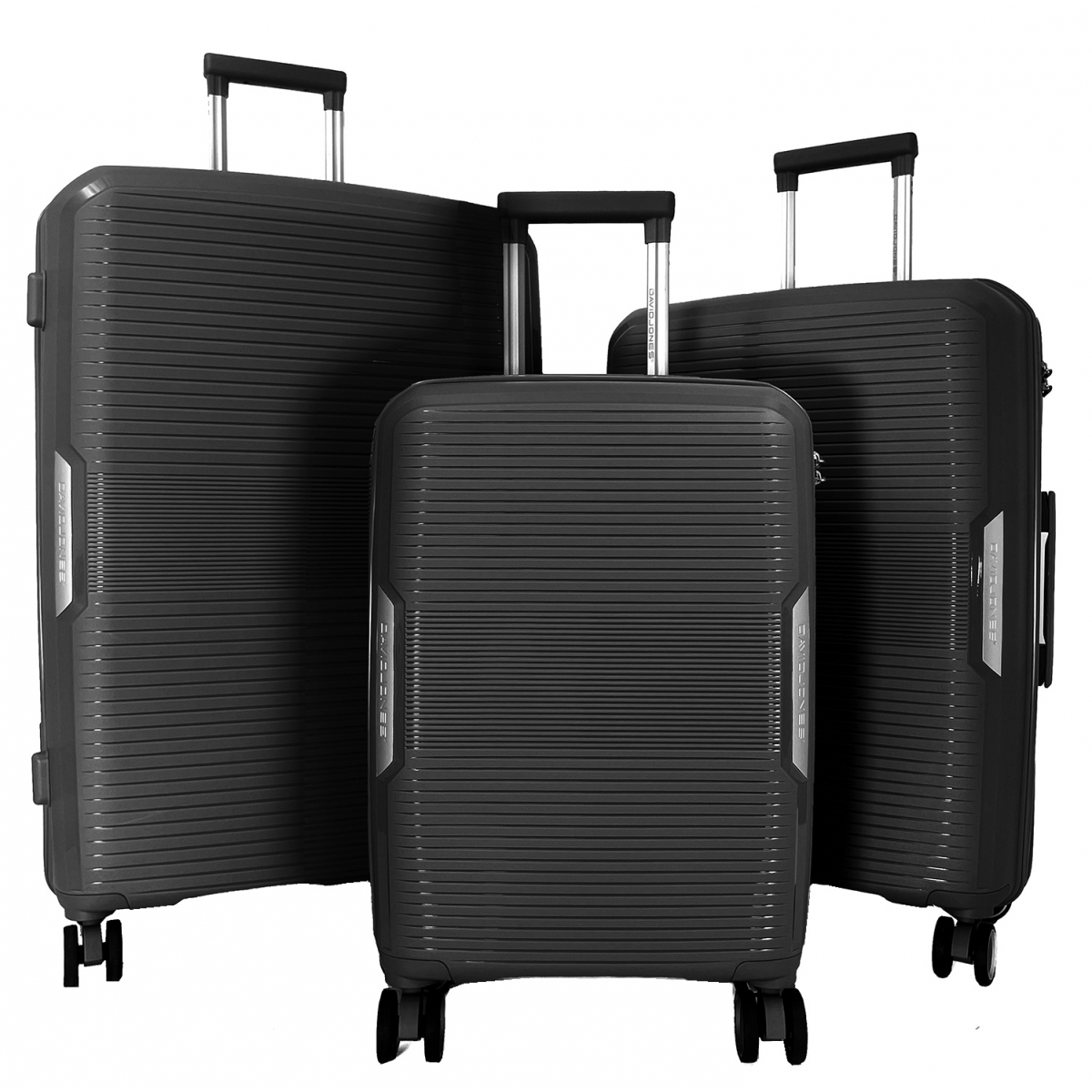 David Jones Lot 3 valises rigides dont 1 cabine David Jones PETE TSA