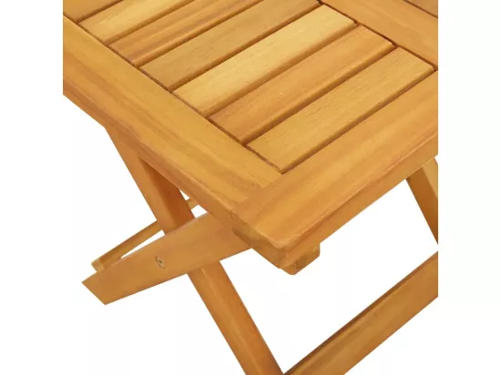 Chaises longues lot de 2 avec table bois massif d'acacia