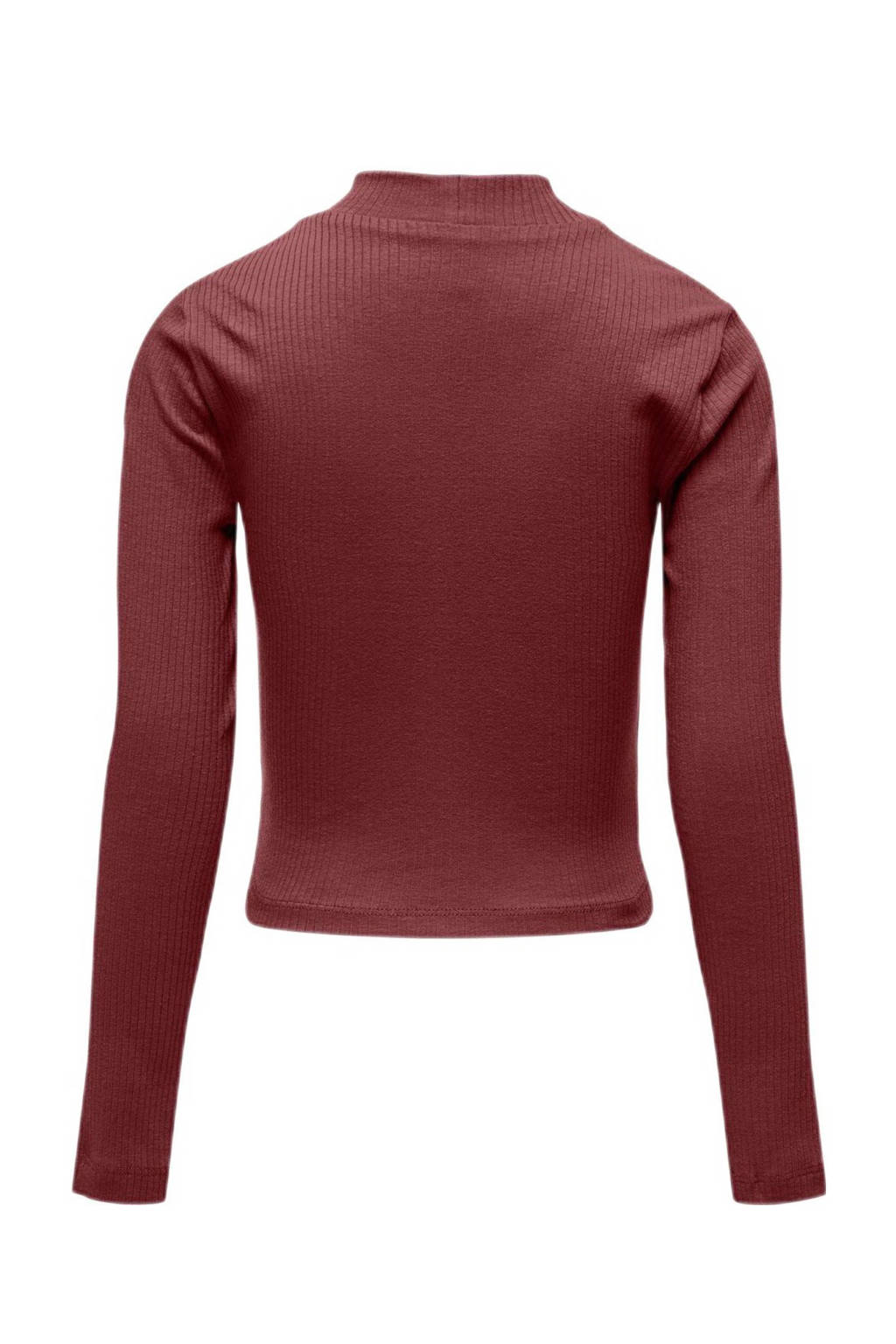ONLY longsleeve KOGLINEA LIFE bruinrood