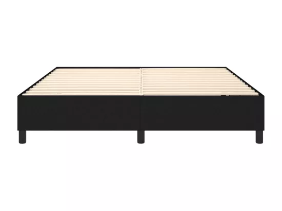 Sommier à lattes de lit Noir 160x200 cm Tissu