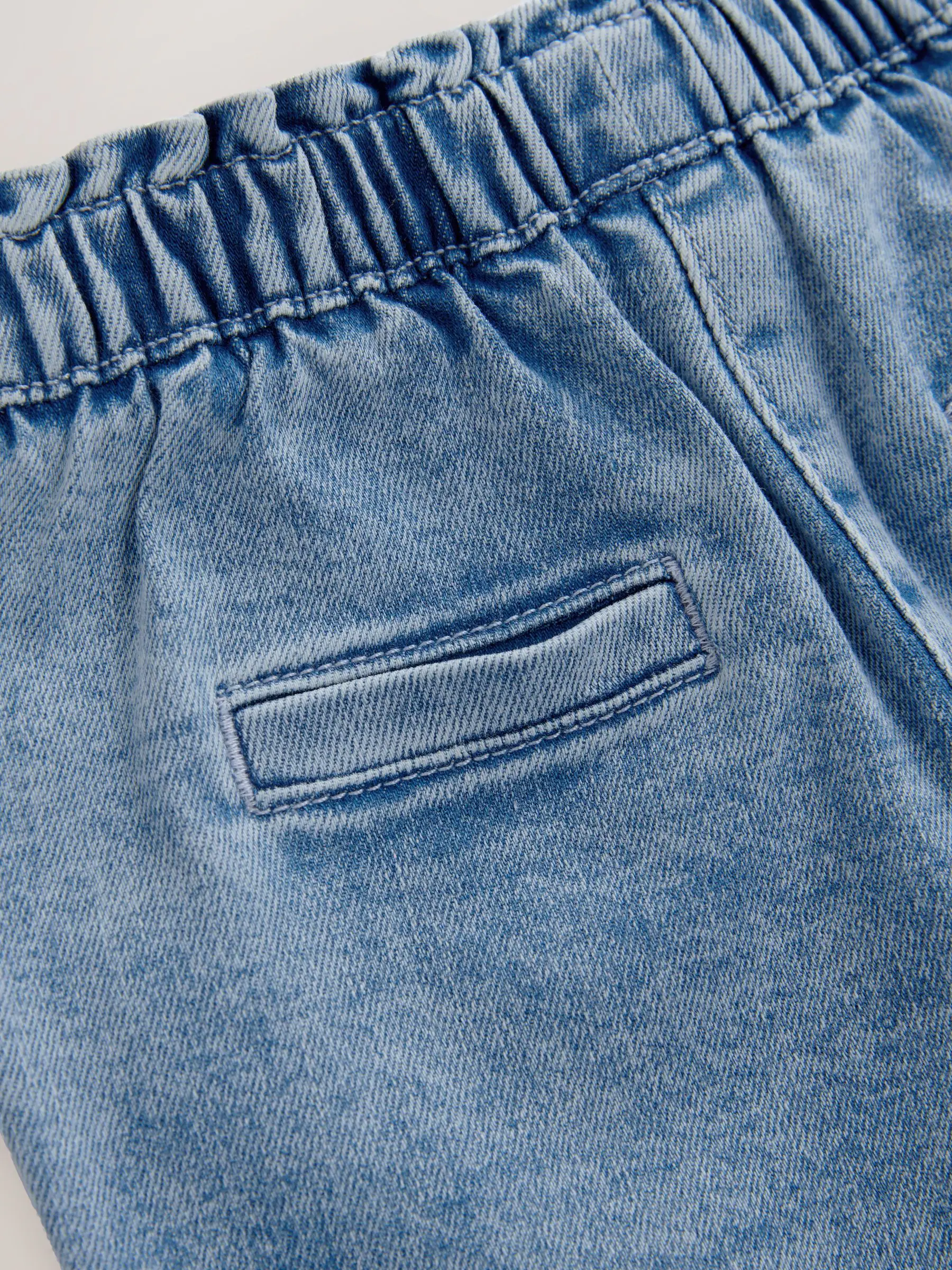 Light wash - Jeans met gestrikte taille (3 mnd-7 jr)