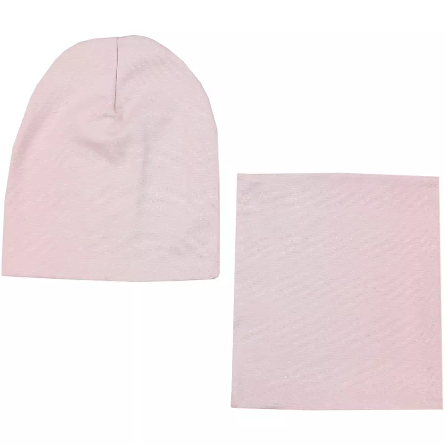 TupTam Unisex Kinder Beanie Mütze Schlauchschal Set rosa