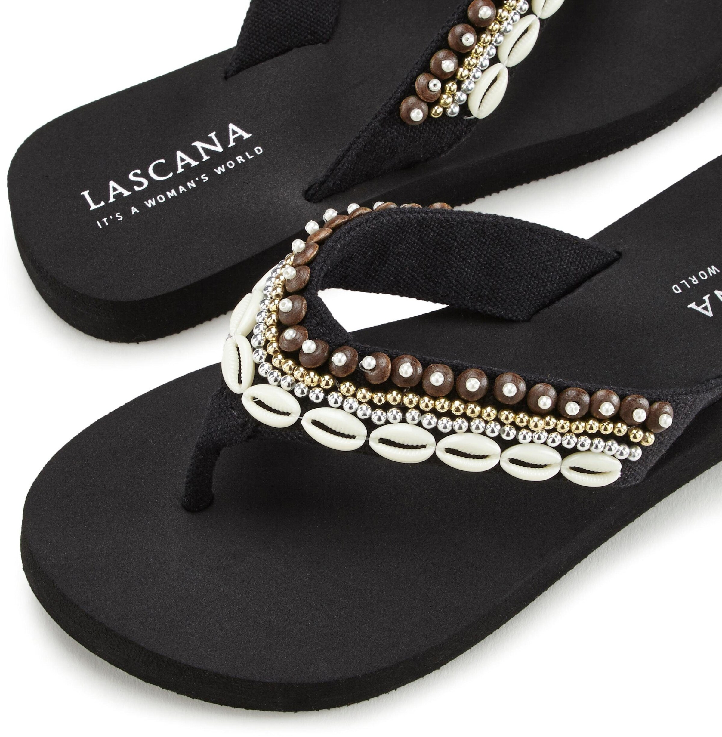 LASCANA Badezehentrenner in schwarz