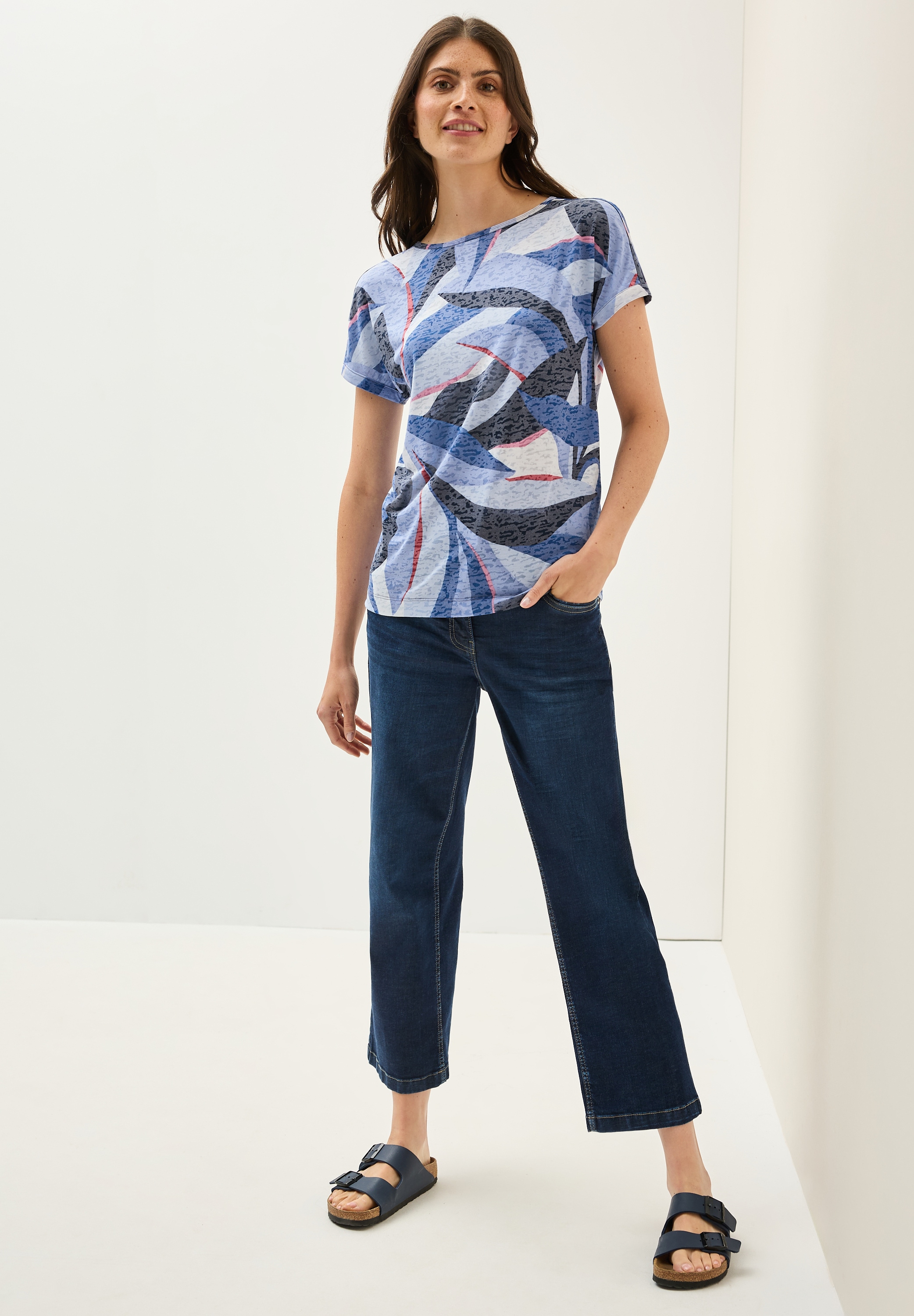 Cecil Print-Shirt , mit Ausbrenner-Optik