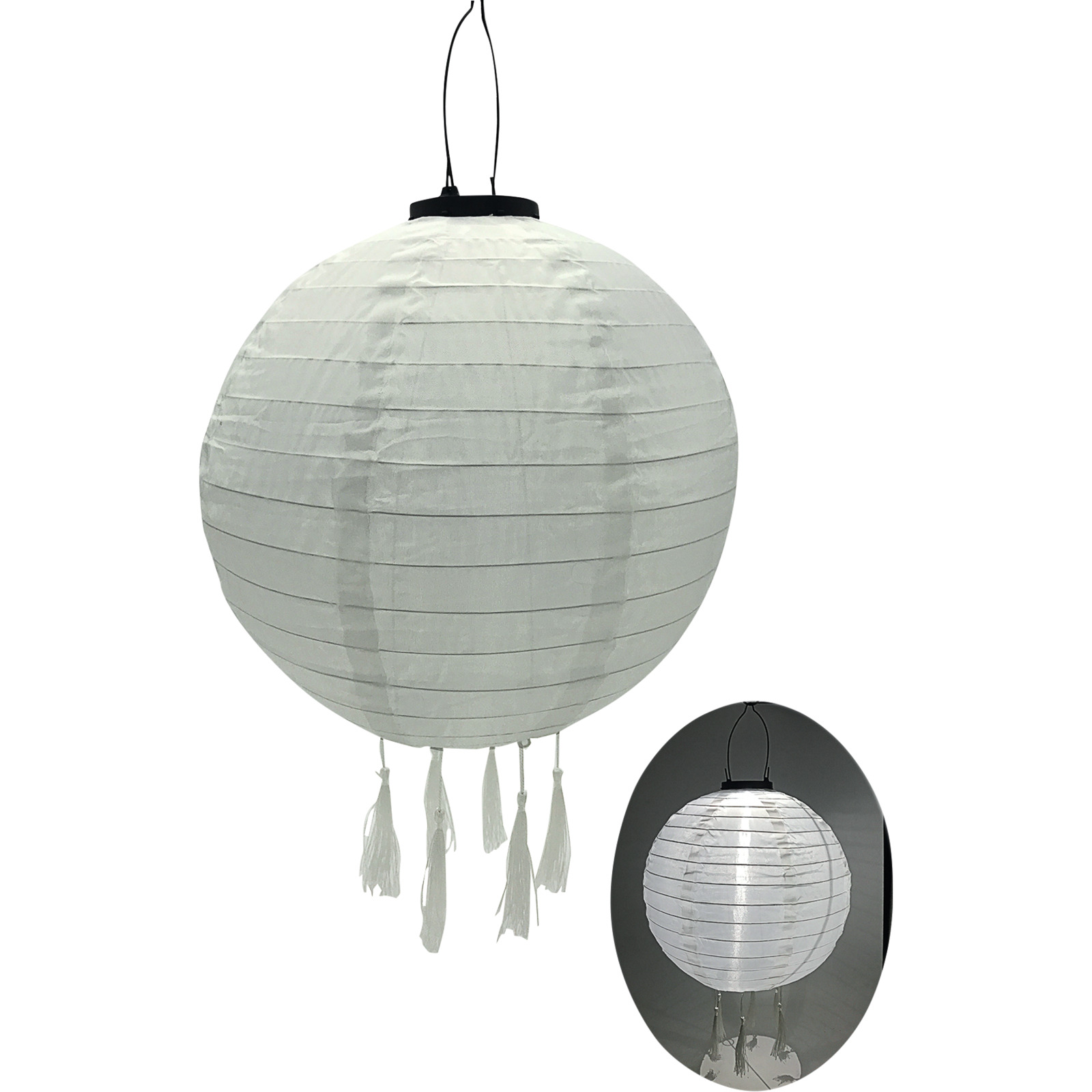 Solar Laterne weiss Ø 30 cm