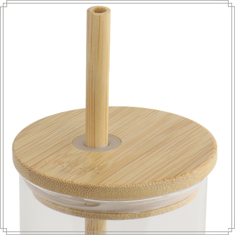 Orange85 drinkglazen met bamboo deksel