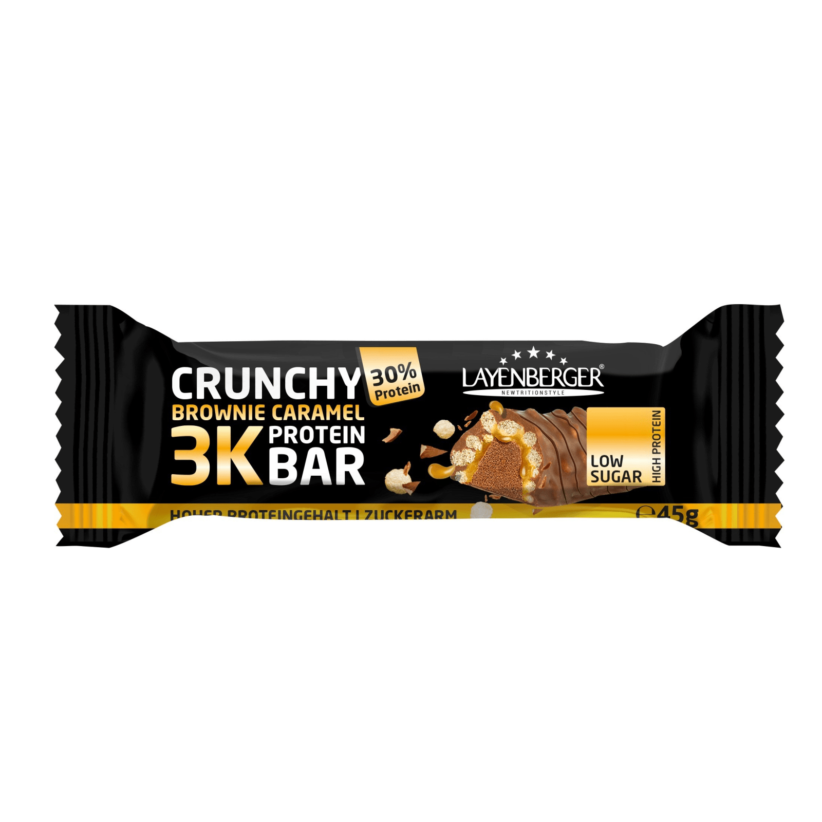 3K Protein Bar Crunchy - 15x45g - Brownie Caramel