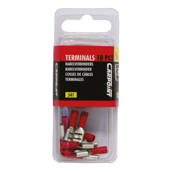 Carpoint Vlakstekerhuls 541 6.3x0.8mm rood blister 10 Stuks