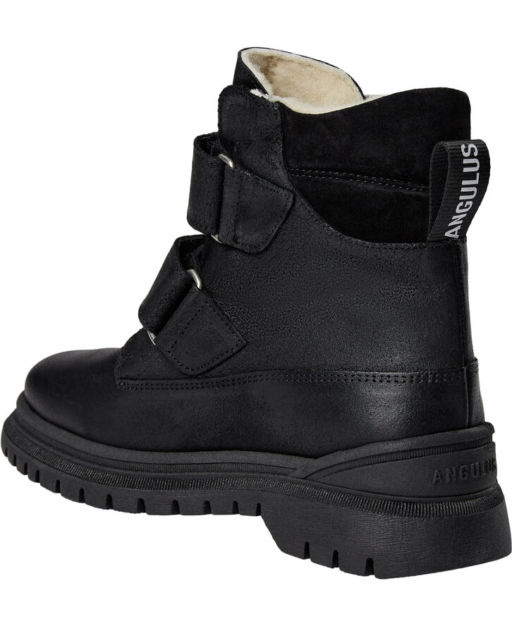 ANGULUS TEX Støvle med velco og uldfoer 2100/1163 black
