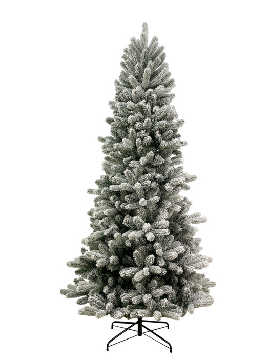 Kunstigt juletræ med sne 210 cm