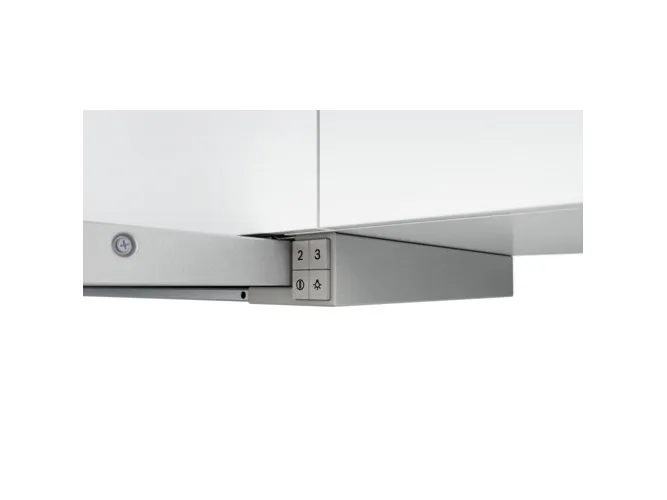 Bosch Hood DFT63AC50 Series 4 Telescopic, Energy efficiency class D, Width 60 cm, 368 m³/h, Mechanical, Silver, LED