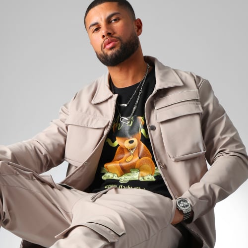 Ensemble Veste Et Jogger Pant LL608 Beige