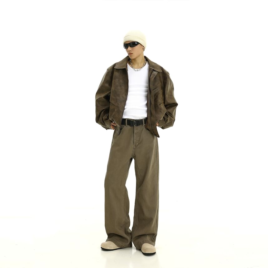 Meiksip - Hoge taille rechte broek