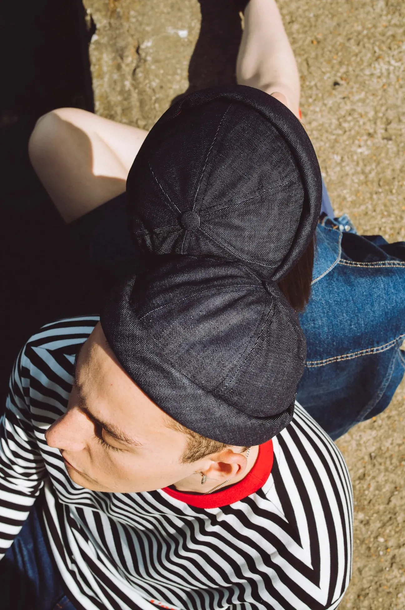 Bonnet Miki docker denim Béton Ciré