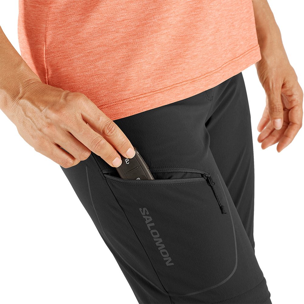 Salomon Wayfarer Zip-Off Hose Damen schwarz