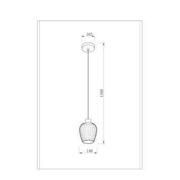 GAMMA hanglamp Yascha zwart Ø14 cm