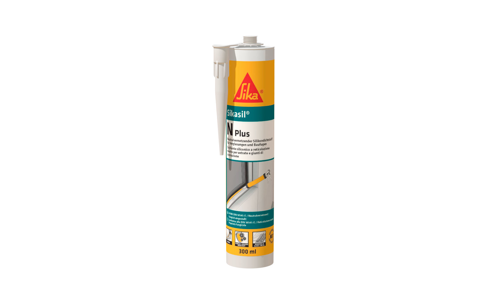 Sikasil N-Plus Silikondichtstoff 300 ml Grau