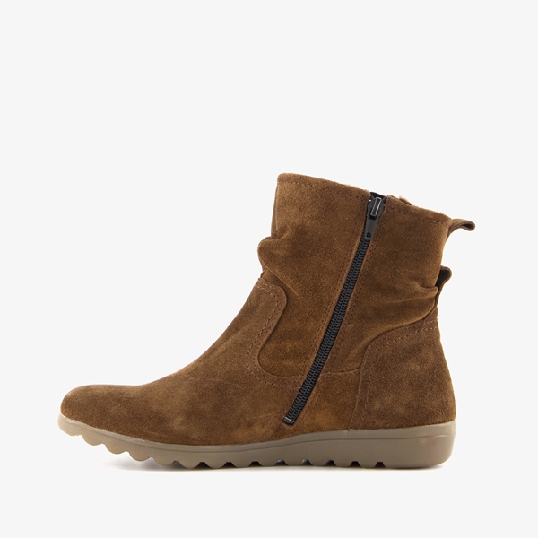 Hush Puppies gevoerde suede dames enkellaarsjes