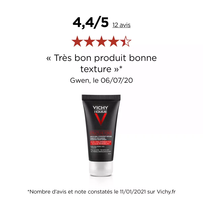 Structure Force Soin global hydratant anti-âge - Homme - 50ml